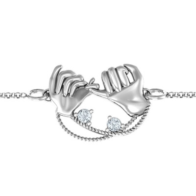 Personalised Pinky Swear Promise Bracelet - Name My Jewellery