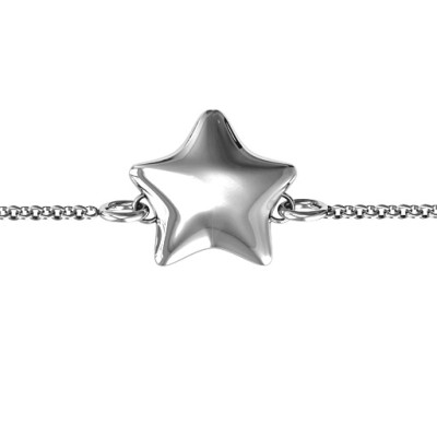Personalised Sterling Silver Lucky Star Bracelet - Name My Jewellery