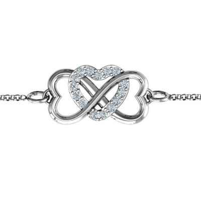 Personalised Triple Heart Infinity Bracelet - Name My Jewellery