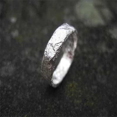 Rocky Outcrop Slim Ring - Name My Jewellery