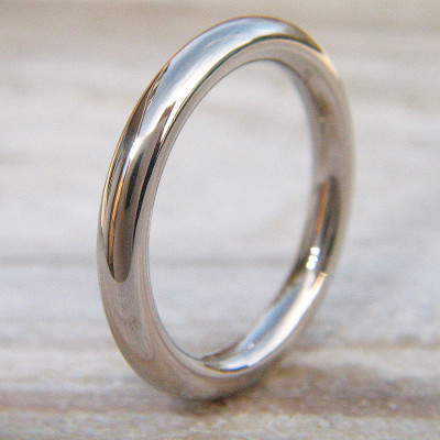 Mens Wedding Ring In 18ct White Gold - Name My Jewellery