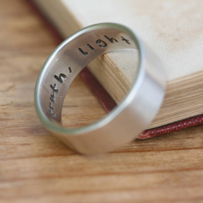 Pure And Simple Personalised Mens Ring - Name My Jewellery