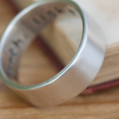 Pure And Simple Personalised Mens Ring - Name My Jewellery