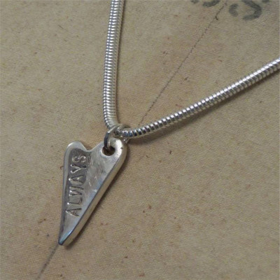 Always Silver Arrowhead Heart Pendant - Name My Jewellery