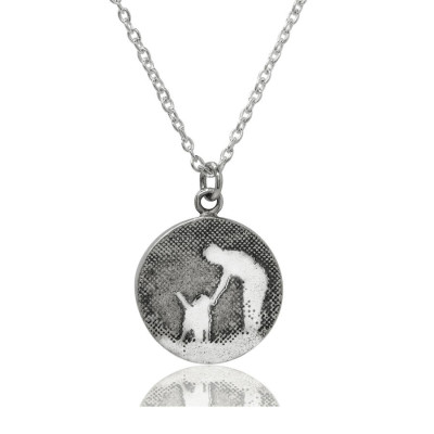 Personalised Walk With Me Dog Necklace - Name My Jewellery