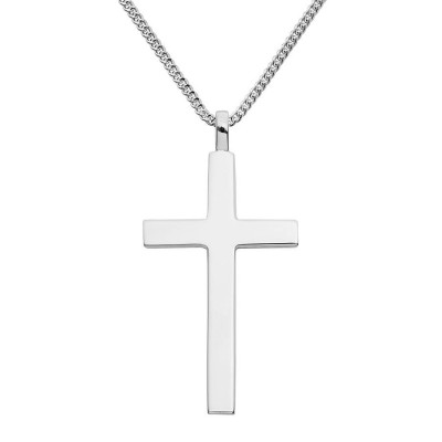 Big Solid Silver Cross - Name My Jewellery