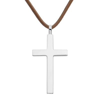 Big Solid Silver Cross - Name My Jewellery