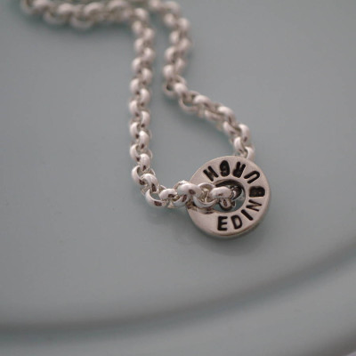 Chunky Silver Washer Necklace - Name My Jewellery
