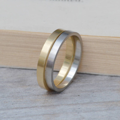 2mm Flat Wedding Band Wedding Ring Stackable - Name My Jewellery