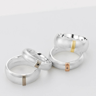 Cognac Diamond Linear Ring - Name My Jewellery