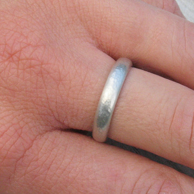 Handmade Sterling Silver Hammered Ring - Name My Jewellery