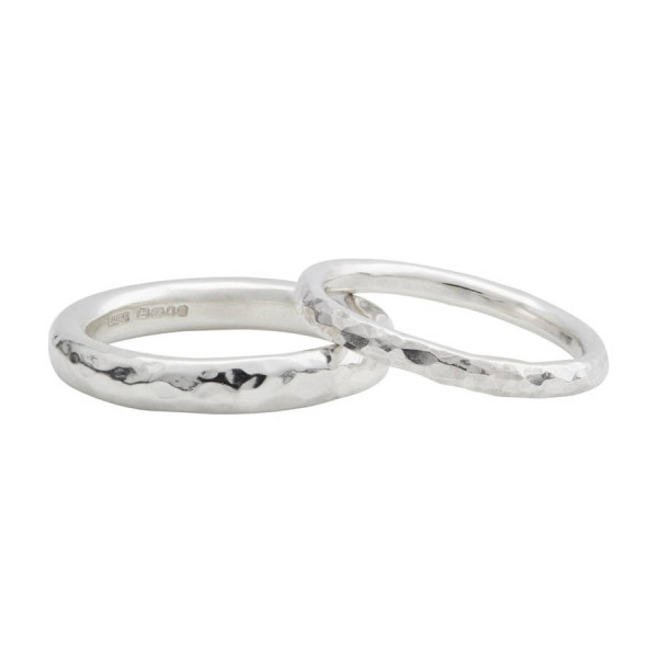 Sterling Silver Halo Wedding Band - Name My Jewellery