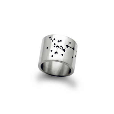 Personalised Wide Constellation Ring - Name My Jewellery