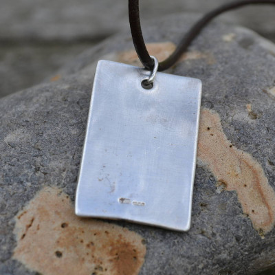 Handmade Silver Dog Tag Necklace - Name My Jewellery