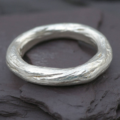 Gents Silver Rose Root Ring - Name My Jewellery