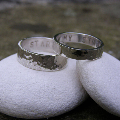Personalised His And Hers Rings - Name My Jewellery