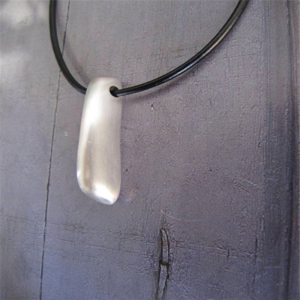 Long Heavy Silver Pendant - Name My Jewellery