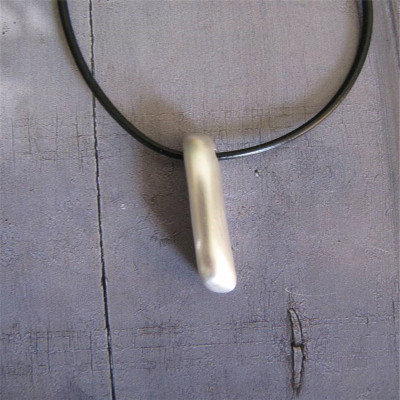Long Heavy Silver Pendant - Name My Jewellery