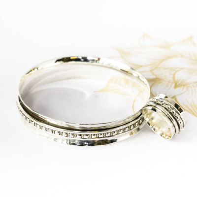 Maharani Silver Spinning Ring - Name My Jewellery