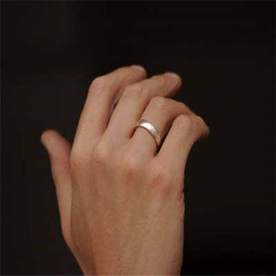 Mans Silver Wedding Band - Name My Jewellery