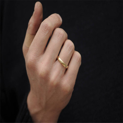 Mans Gold Wedding Band - Name My Jewellery