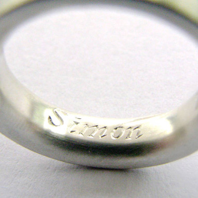 Medium Sterling Silver Ring - Name My Jewellery