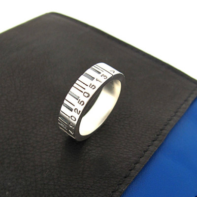 Medium Silver Barcode Ring - Name My Jewellery