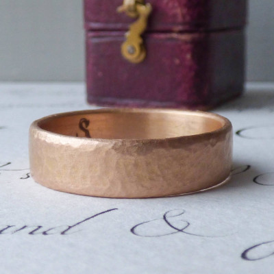 Mars Mens Fairtrade 18ct Rose Gold Wedding Ring - Name My Jewellery
