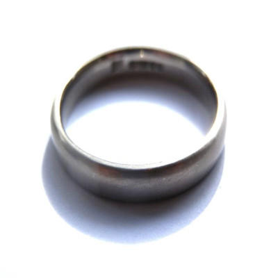 Mens 18ct White Gold Wedding Ring - Name My Jewellery