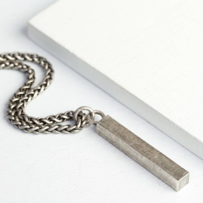 Mens Metal Bar Necklace - Name My Jewellery