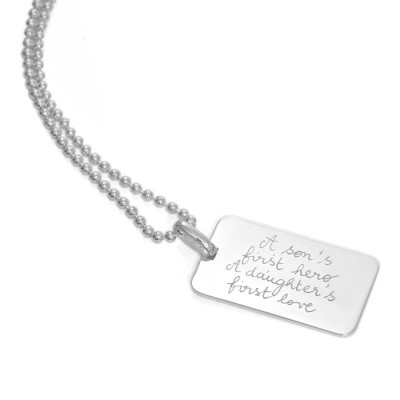 Mens Personalised Dog Tag Chain Necklace - Name My Jewellery