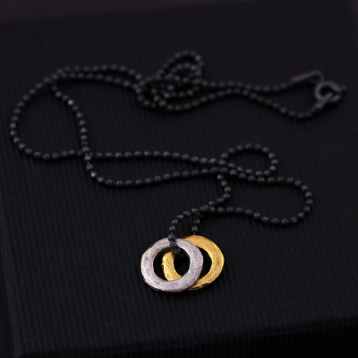 Mens Mixed Metal Eternity Necklace - Name My Jewellery