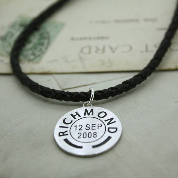 Mens Personalised Place And Date Pendant - Name My Jewellery