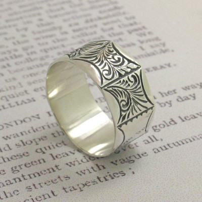 Mens Victorian Style Ring - Name My Jewellery