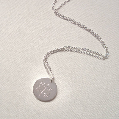 Engraved Monogram Arrows Necklace - Name My Jewellery