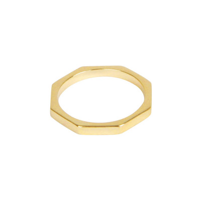 Octagon Bolt Ring - Name My Jewellery