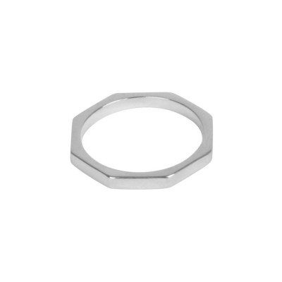 Octagon Bolt Ring - Name My Jewellery