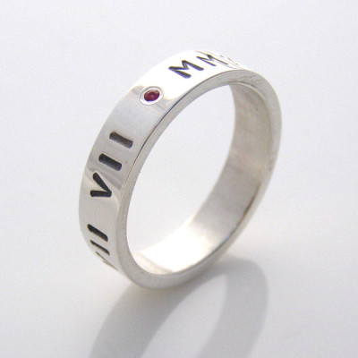 Silver Personalised Ring For Couple - Name My Jewellery