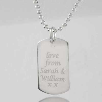 Personalised Coordinates Dog Tag Necklace - Name My Jewellery