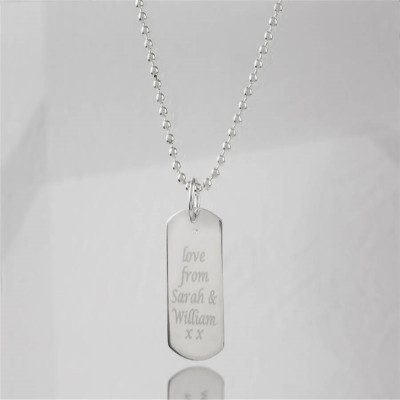 Personalised Coordinates Dog Tag Necklace - Name My Jewellery