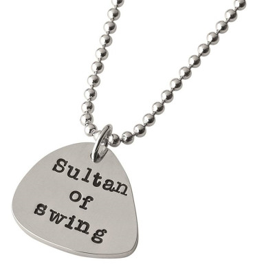 Personalised Mens Plectrum Chain - Name My Jewellery