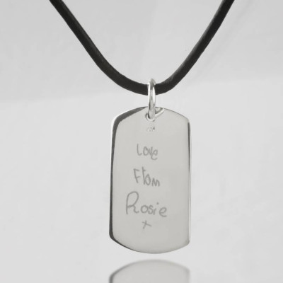 Personalised Message Dog Tag Necklace - Name My Jewellery