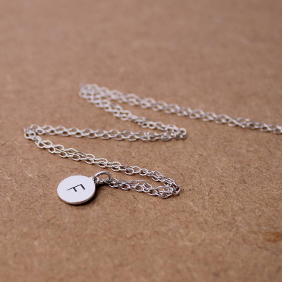 Personalised Initial Necklace Sterling Silver - Name My Jewellery