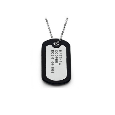 Personalised Mens Identity Tag Necklace - Name My Jewellery