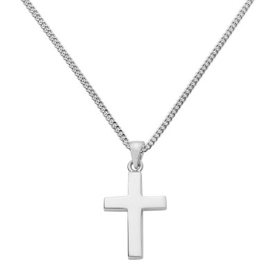 Personalised Mens Silver Cross Pendant - Name My Jewellery