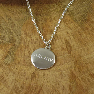 Personalised Mens Silver Pebble Necklace - Name My Jewellery