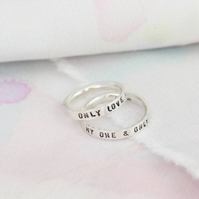 Personalised Script Ring For Couples - Name My Jewellery