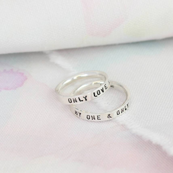 Personalised Script Ring For Couples - Name My Jewellery