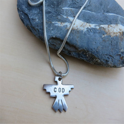 Personalised Silver Thunderbird Necklace - Name My Jewellery