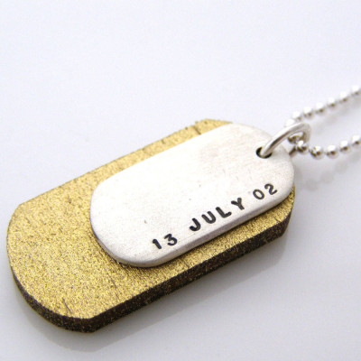 Personalised Silver And Wood Dog Tags - Name My Jewellery